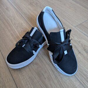 Gabor black suede bowtie platform sneakers - UK 5 / US 7